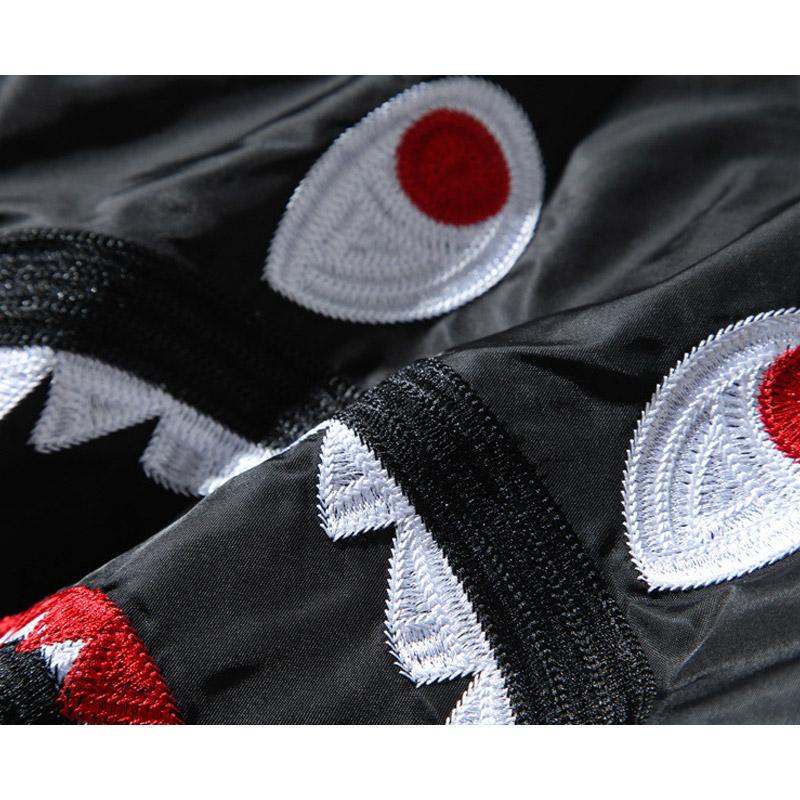 Bathing Ape Coat Winter Thickened Youth Casual Black Stand-up Collar Zipper Loose Double-Sided Cotton-Padded Jacket