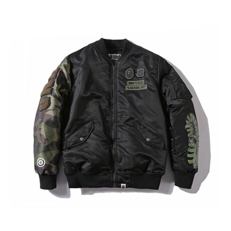 Bathing Ape Coat Autumn and Winter Fashion Brand Camouflage Sleeve Thickened Men's Casual Cotton-Padded Clothes Coat