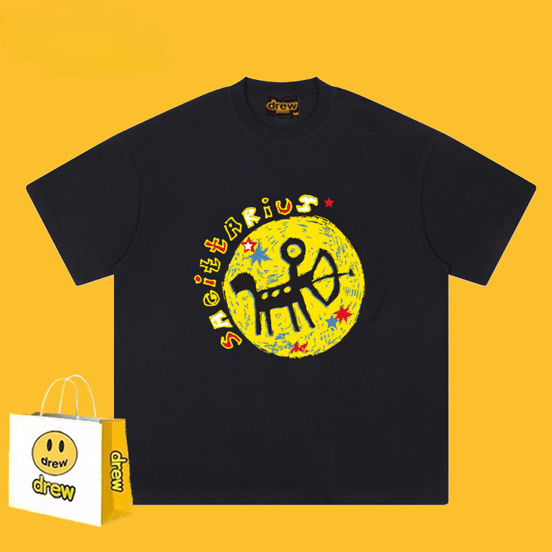 Drew T-shirts Drew Short Sleeve Smiley Face Spring and Summer