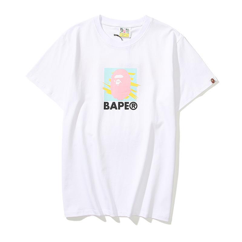 Bathing Ape T-Shirt Summer Loose Leisure Pullover Letter Short Sleeve T-shirt