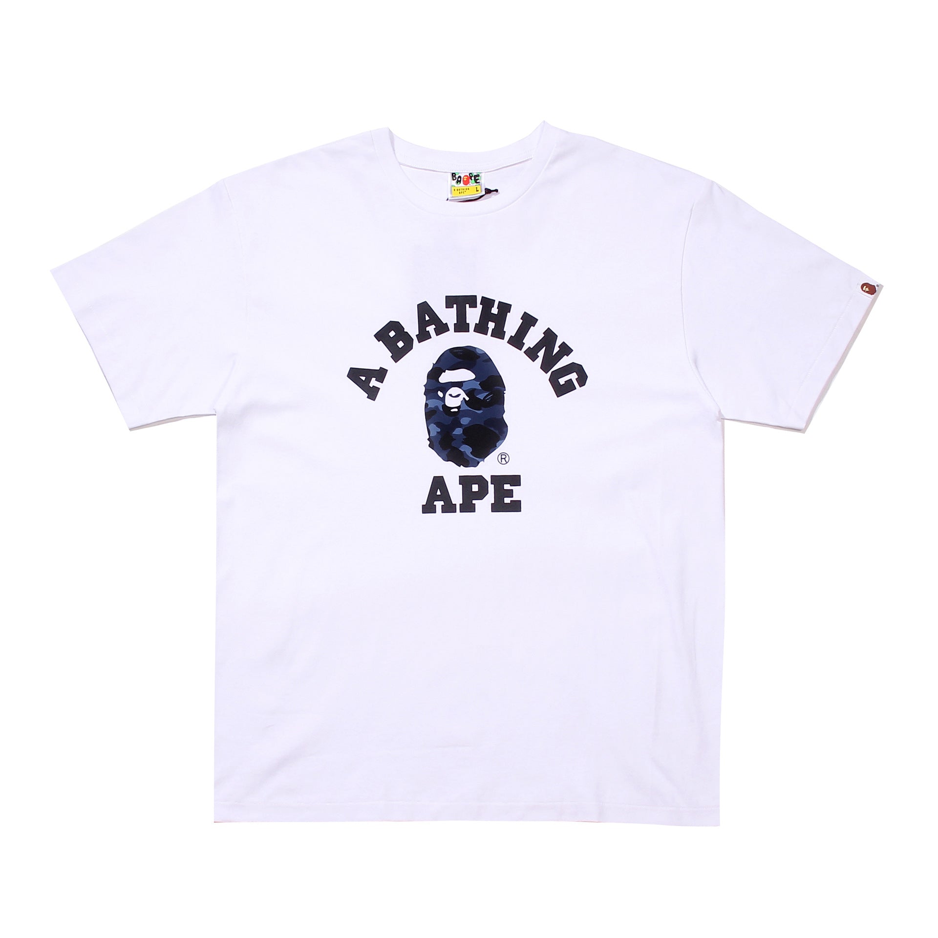 Bape Bearbrick T-Shirt Casual Letter Printed Round Neck Short Sleeve